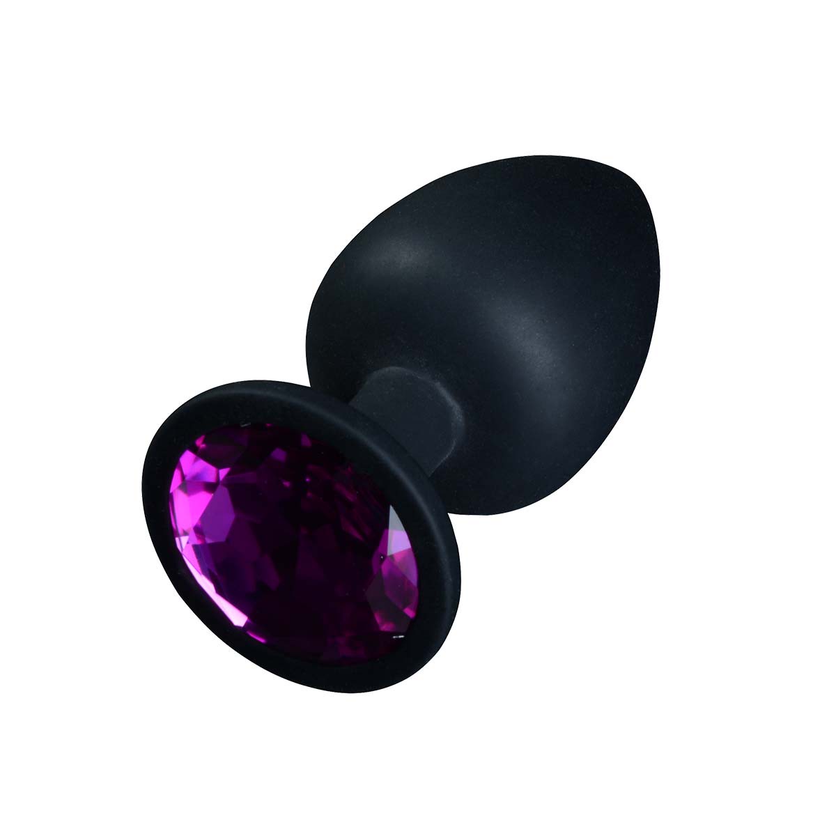 Analplug aus Silikon mit Kristall L