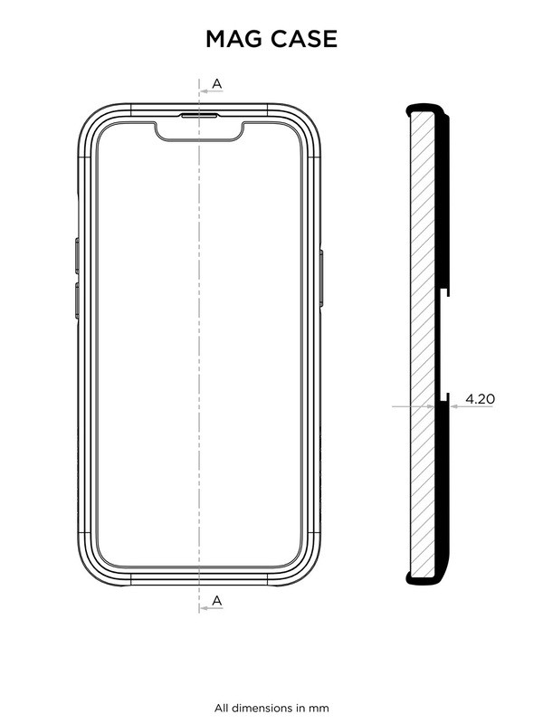 Quad Lock MAG Handyhülle - Samsung Galaxy S22+, schwarz, Größe 10 mm
