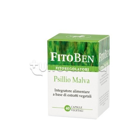Fitoben Psillio Malva per Transito Intestinale 40 Capsule Vegetali