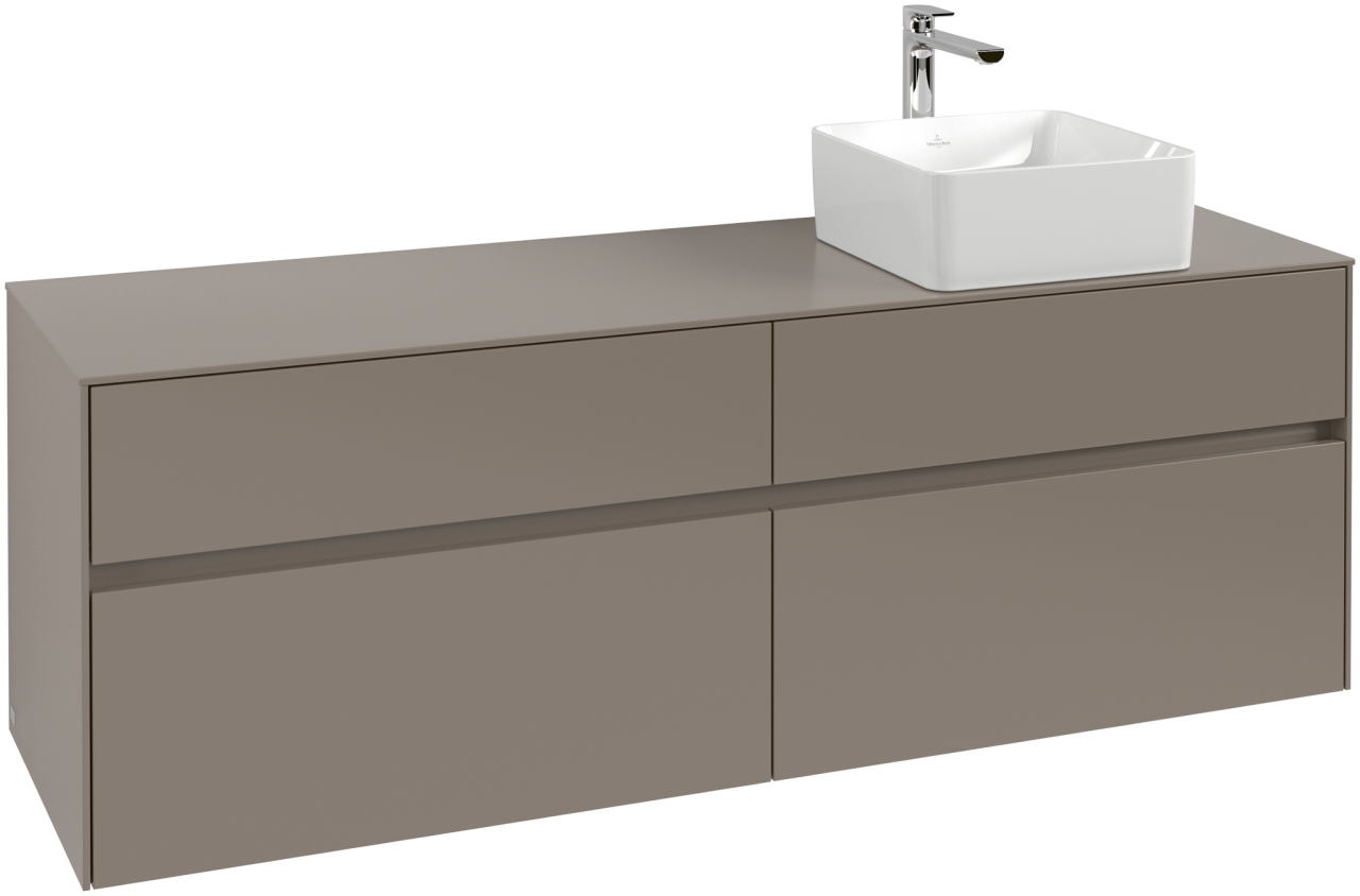 Villeroy & Boch Waschtischunterschrank Collaro C05100 1600x548x500mm 4 Ausz. Waschtisch re Soft Gree C05100AF