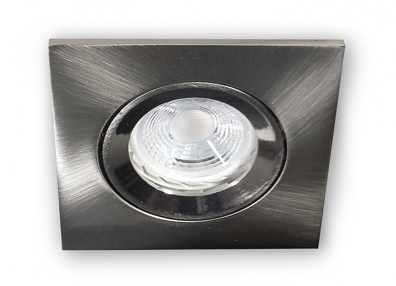 5 x 3W LED Einbaustrahler Set 906 alu geb�rstet 12V warmweiss