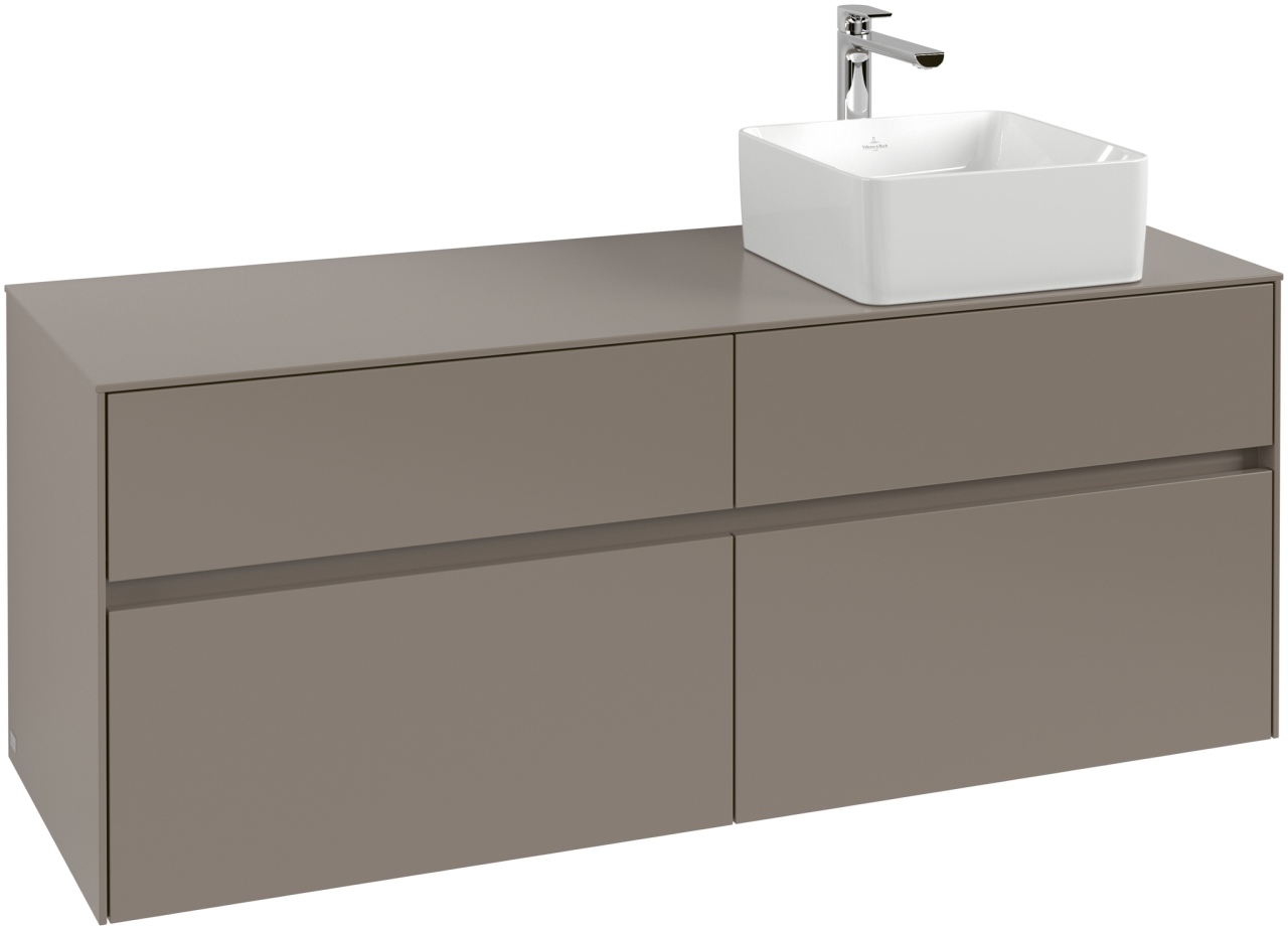 Villeroy & Boch Waschtischunterschrank Collaro C04700 1400x548x500mm 4 Ausz. Waschtisch re Soft Gree C04700AF