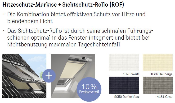 VELUX-Vorteils-Set Markise & Rollo für Größe S08 
