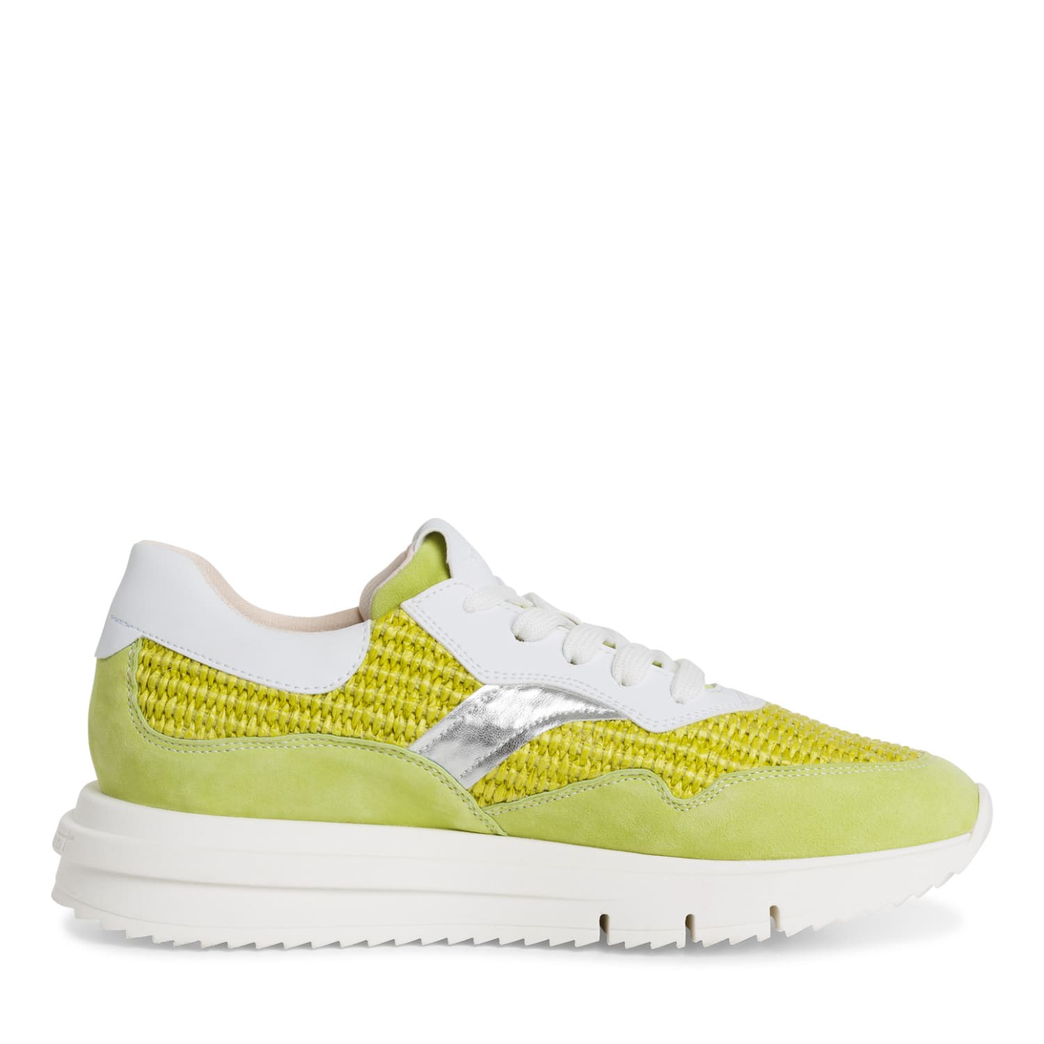 Tamaris 23785-42 Lime (Grün) (gelb) - sportlicher Schnürschuh - Damenschuhe Sneaker, Gelb, leder/textil/synthetik für Damen, grün, Gr. 38 EU