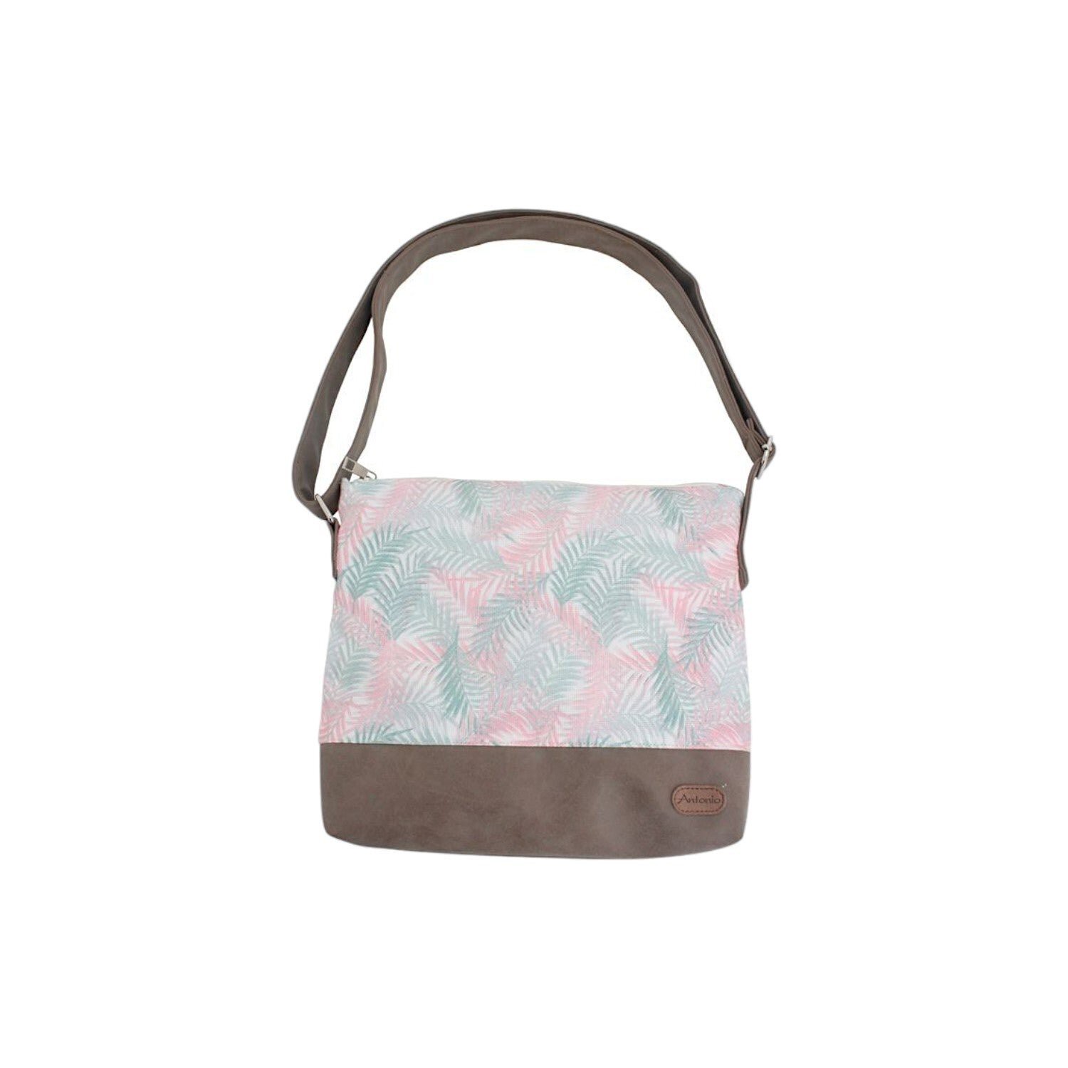 Damen Schulter Tasche » Tropische Blumen » Mädchen Umhängetasche » 28 x 32 cm » Damen Handtasche » leichte Tasche mit Reißverschluss und Schultergurt 