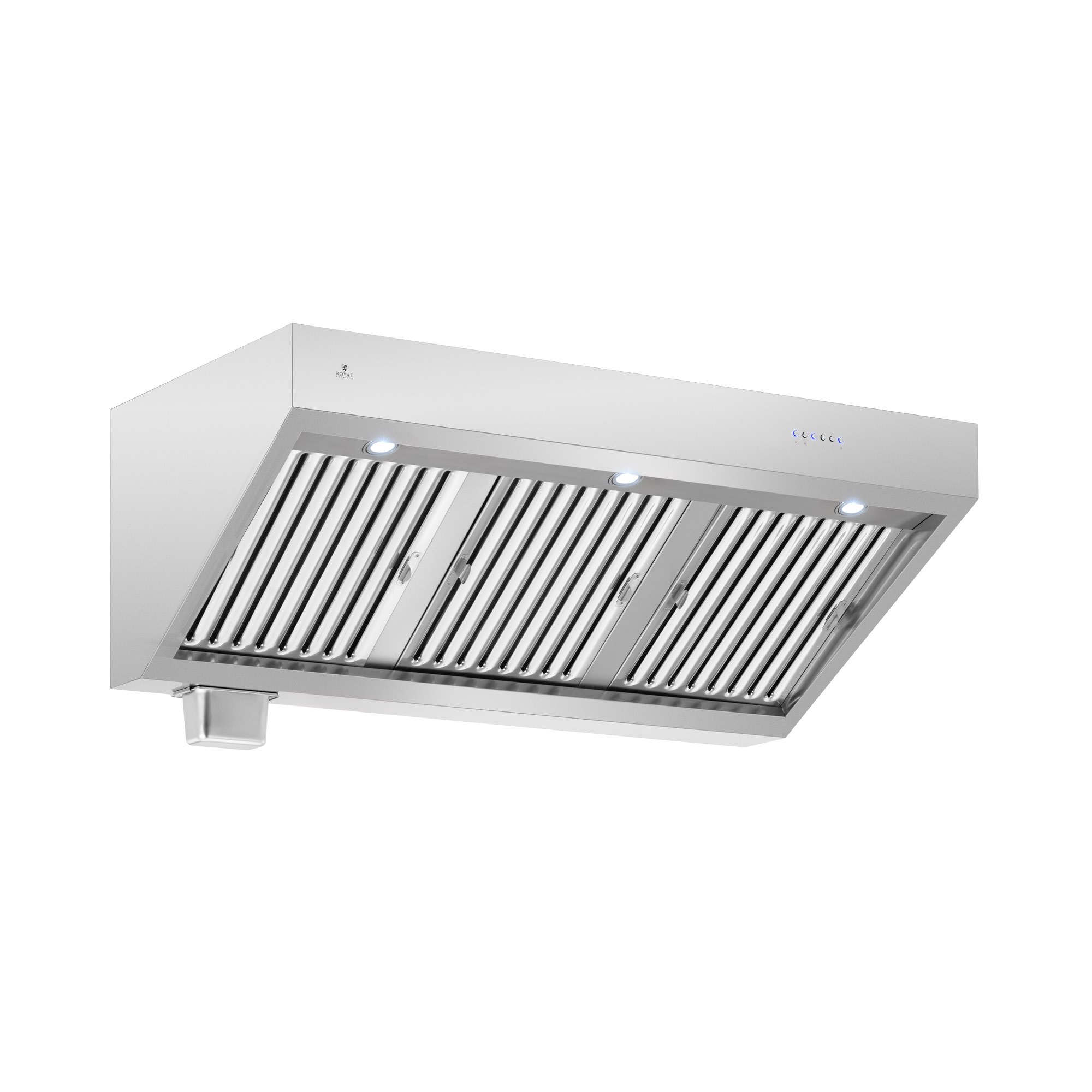 Dunstabzugshaube mit Motor, Regler, Filter und Beleuchtung - 140 cm - 1500 m³/h - Royal Catering