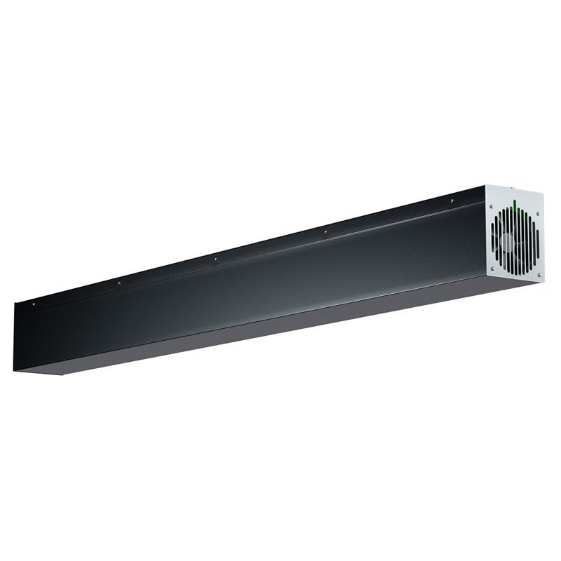Lüftungsanlage 180 m³/h schwarz Wandmontage 187 x 15,5 x 18,5 cm 0 bis +40 °C 2 Lampen 75 W 253,7 nm Wellenlänge, Luftreiniger