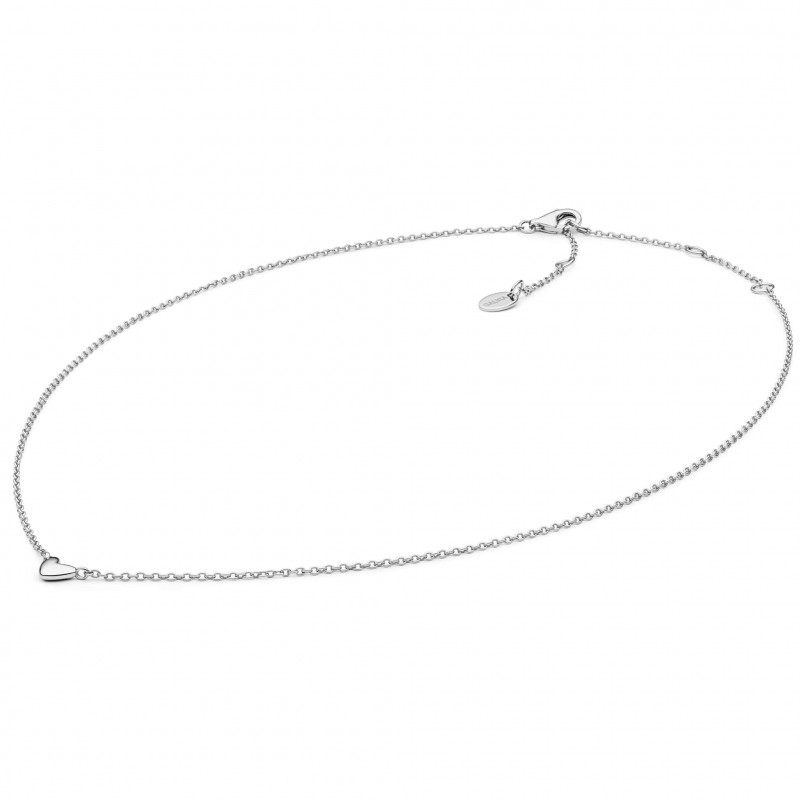 Gaura Pearls Halskette - Herzchen, 38-45 cm, 925 Silber