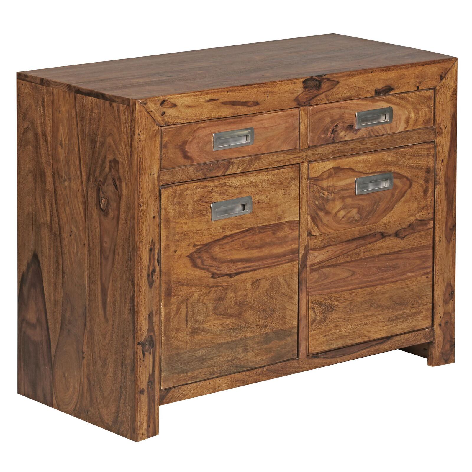 WOHNLING WL1.316 Kommode MUMBAI Massiv-Holz Sheesham 90 cm x 40 cm x 70 cm