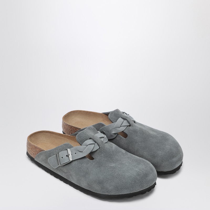 Birkenstock Slipper Boston Braided Colour Basalt Gray