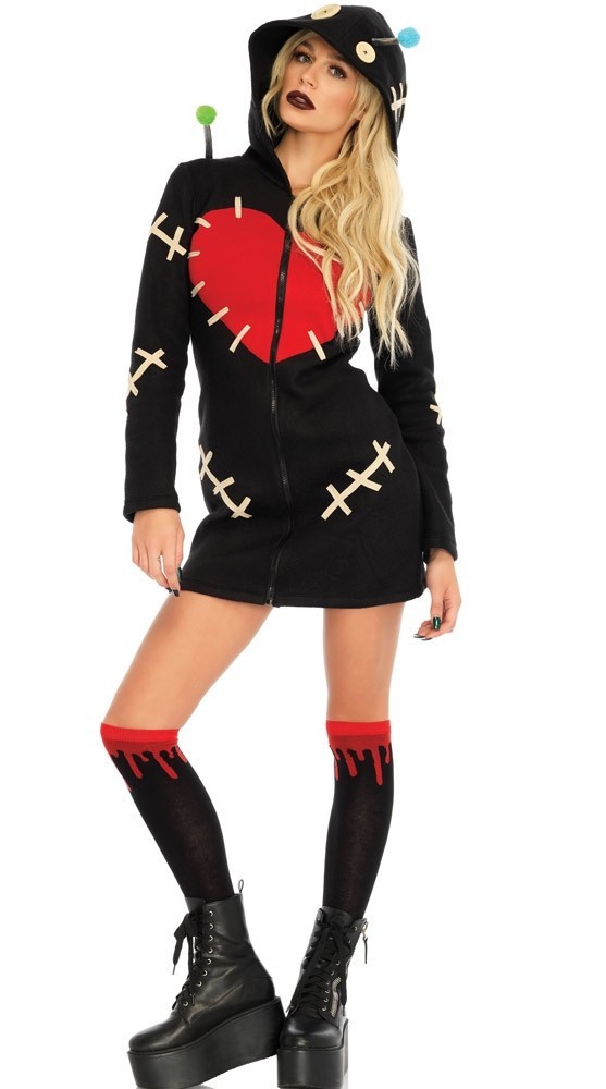 Voodoo Puppe Fleecekleid Für Damen