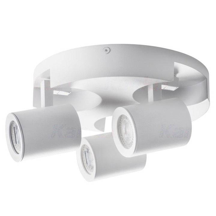 Kanlux® LAURIN Deckenleuchte, Wandleuchte weiß für 3x GU10 / PAR16 Leuchtmittel (auch für LED geeignet) mit Richtungseinstellung