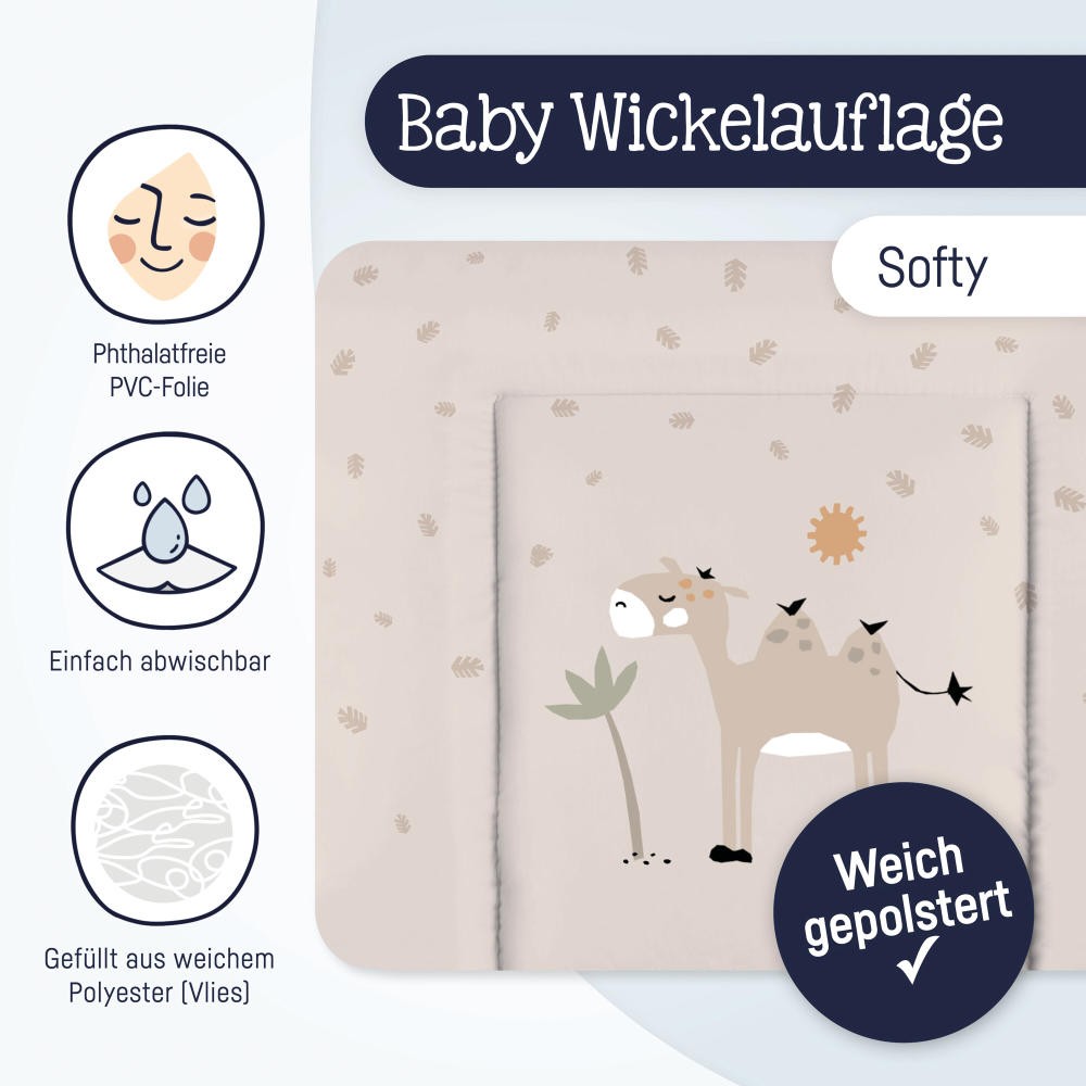 Zöllner Wickelauflage Softy Folie Savanne beige 85/75