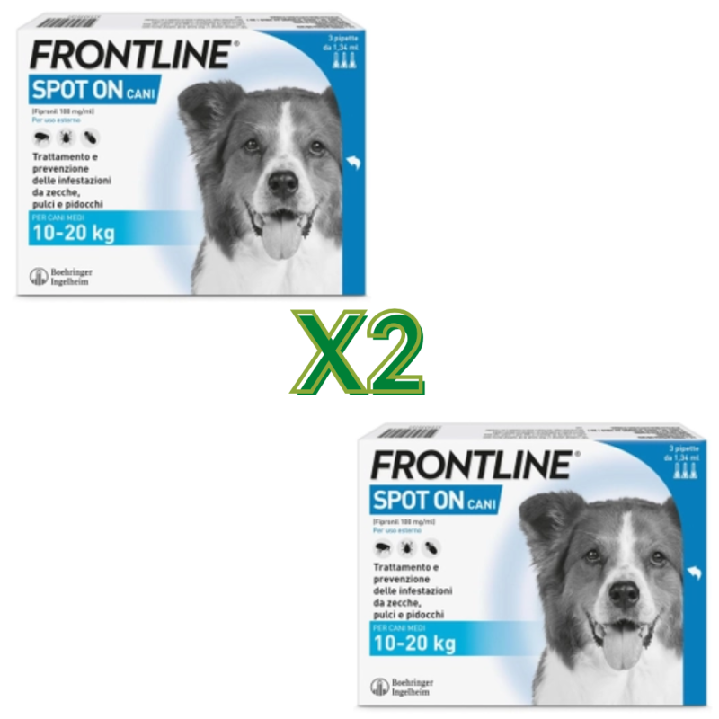 Frontline Spot-on Antiparassitario per Cani 10-20Kg 6 Pipette