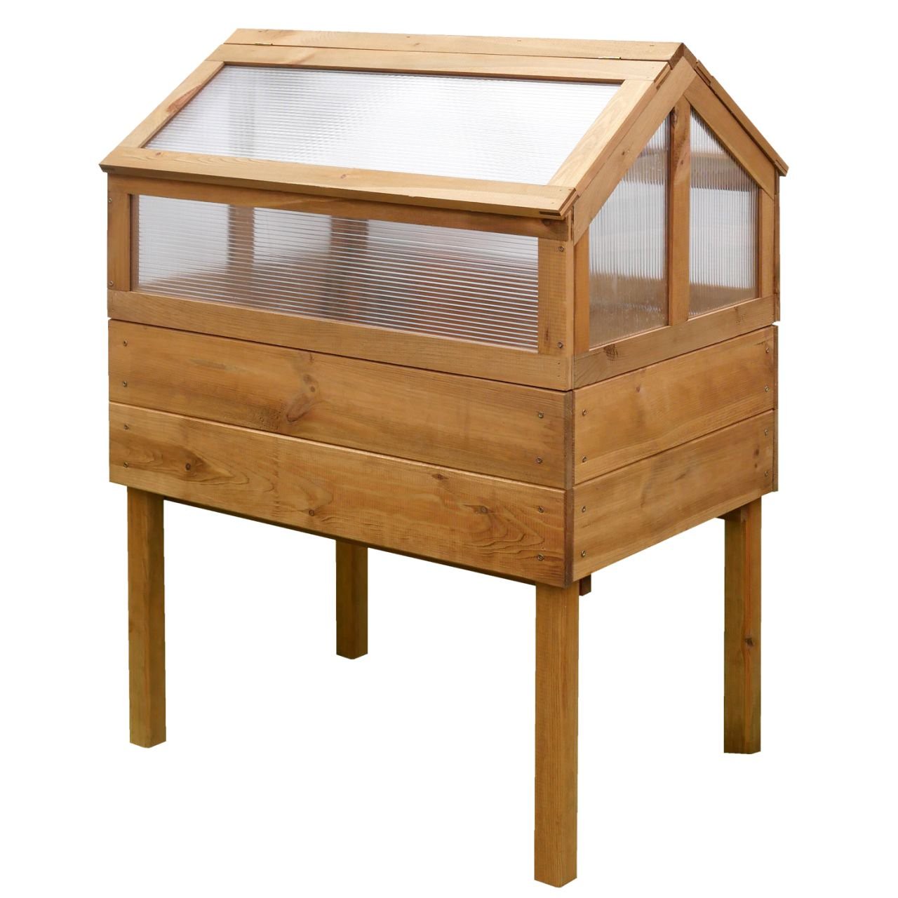 Früh- Hochbeet Rosemary 75x50x60/100 cm, Fichte braun imprägniert 