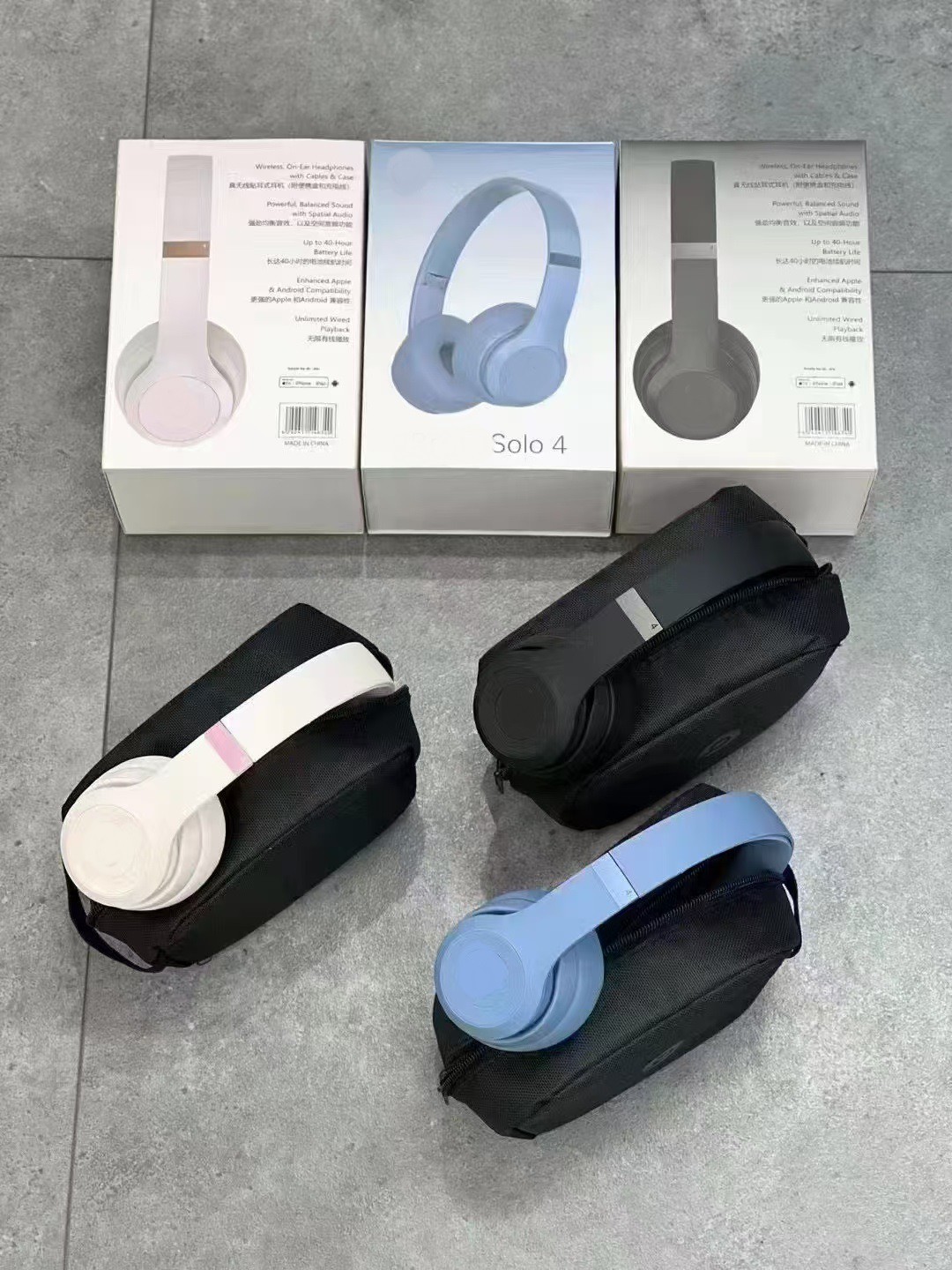 Écouteurs Wireless Studio Solo 4 Headphones Studio Cleot Magic Sound Recorder Pro Écouteur Pro Ecoutphone Earbuds Bluetooth Headset