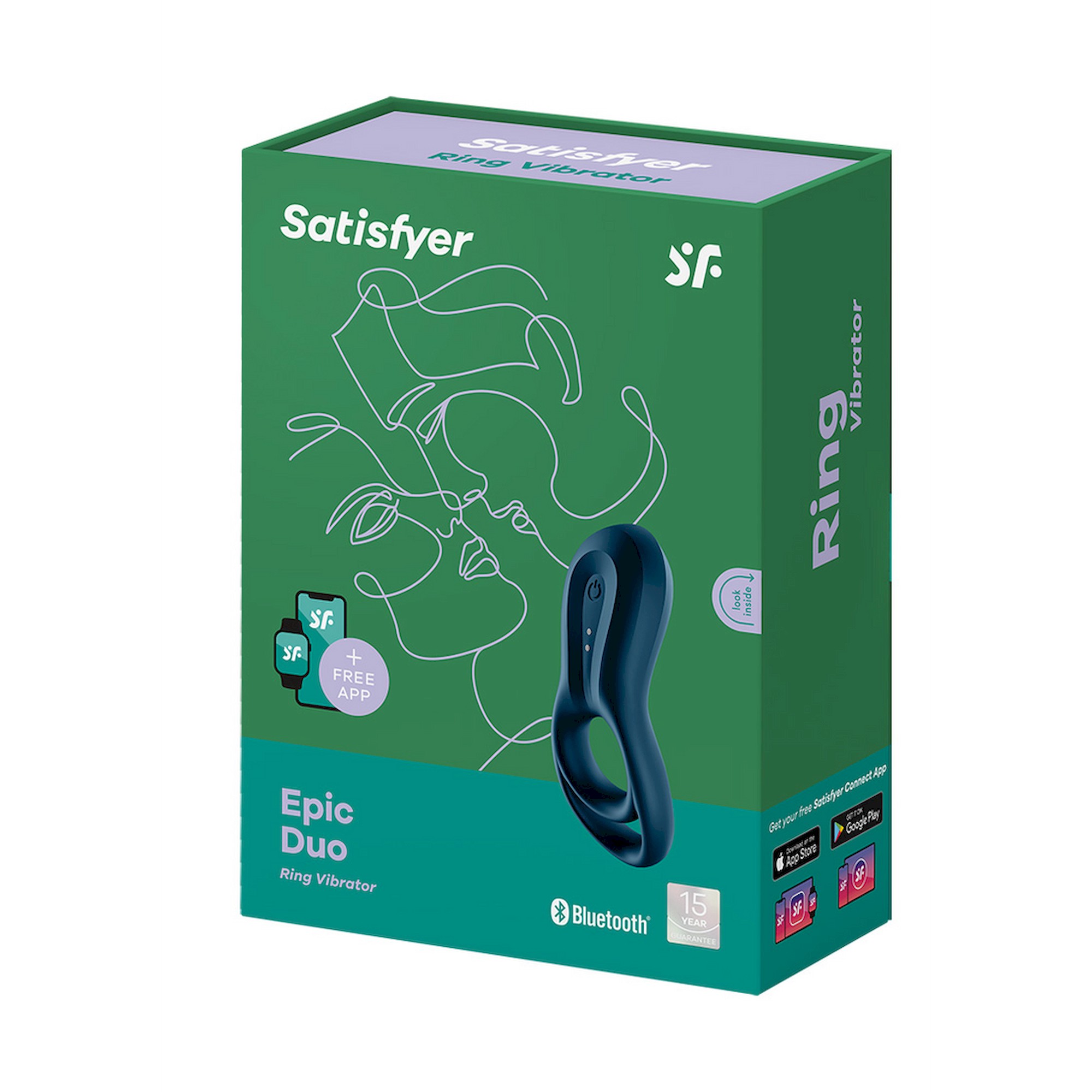 SATISFYER Epic Duo Ring Vibrator dark blue