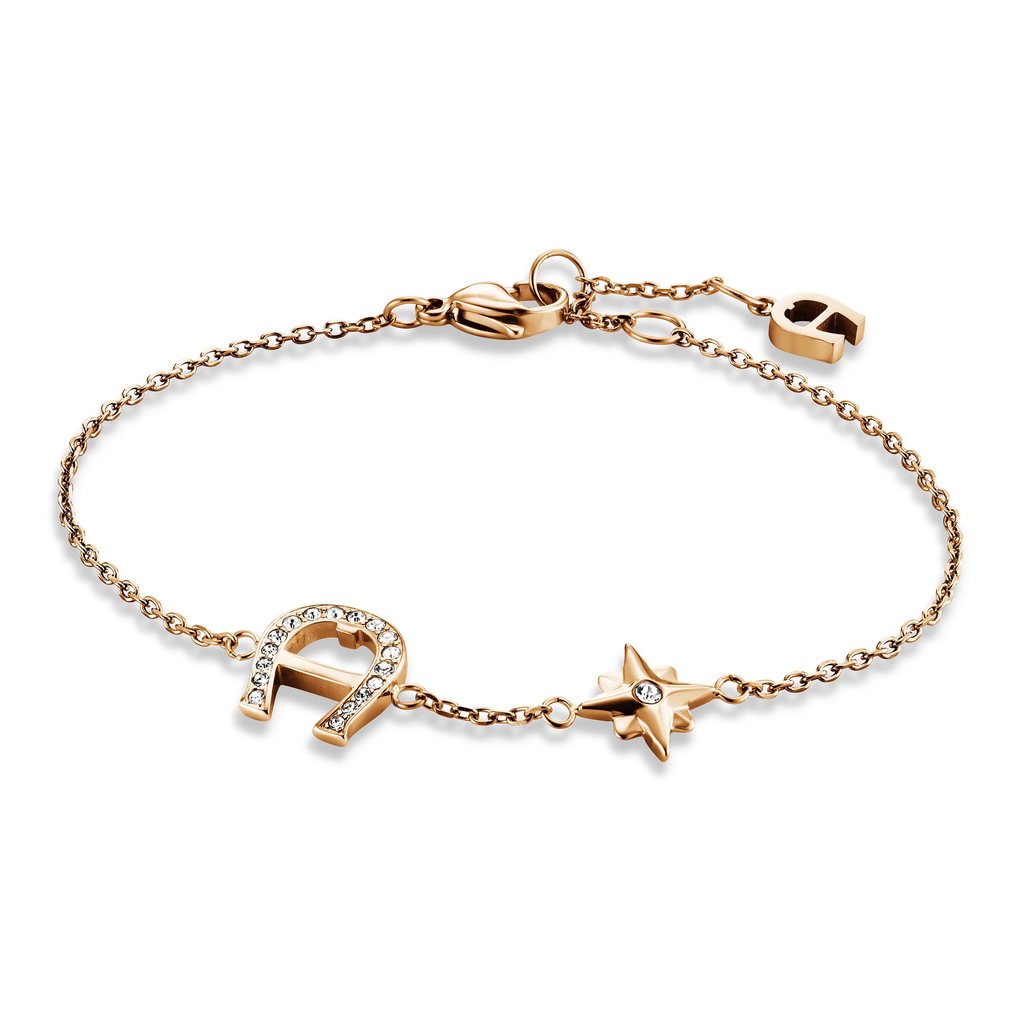 Aigner Armband mit Logo-Anhänger gold