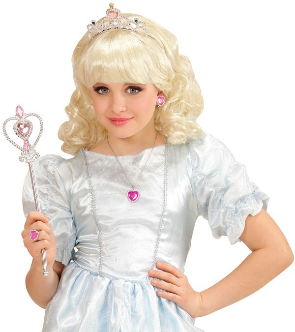 Prinzessin Schmuckset Golden Mit Rosa Herzen | Wir machen Party.de |