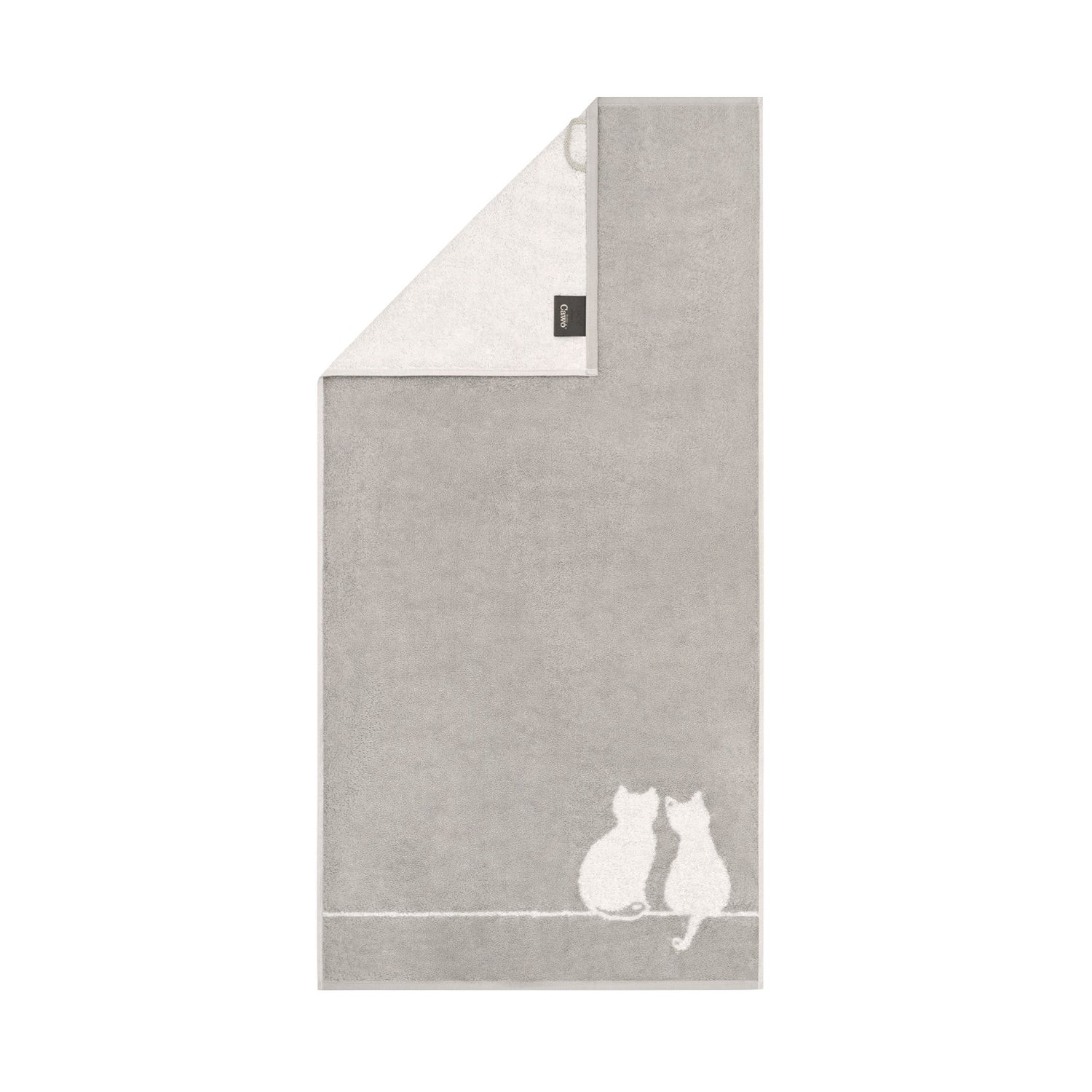 Cawö Handtuch Duschtuch Gästetuch Cute Cats 6263-76 Katzen Grau