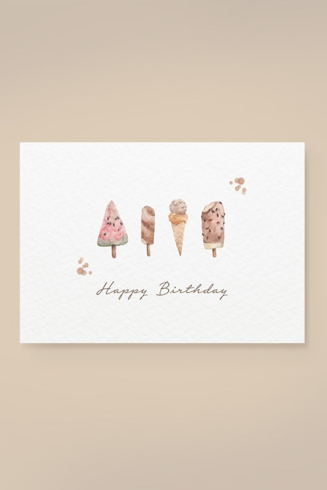 Leevje Postkarte Ice Cream 