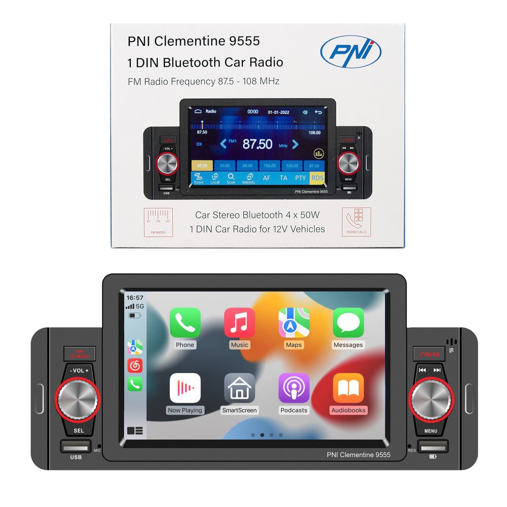 PNI PNI-MP5-9555 Autoradio 1 DIN, Anschlüsse: USB