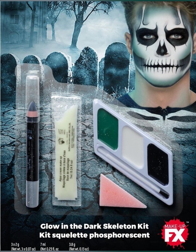 Skelettschminke Make-Up Set