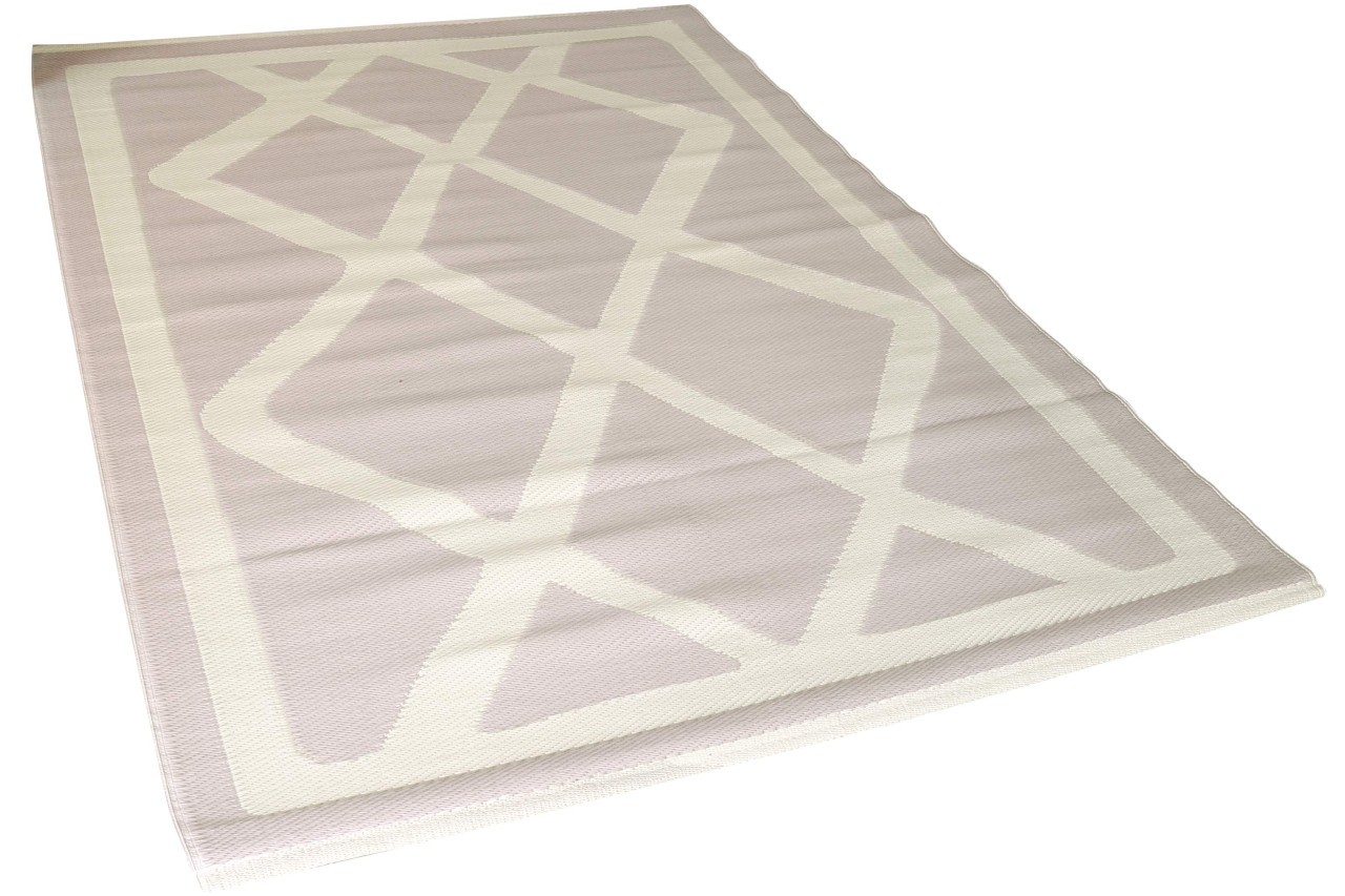 Outdoor Teppich 160 x 230 cm rosa mit Muster Wetterfest- & schmutzabweisend