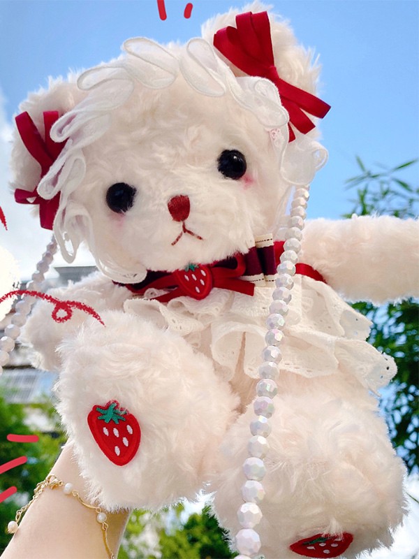 Süße Lolita Tasche Weiße Rüschen Schleifen Umhängetasche Lolita Zubehör