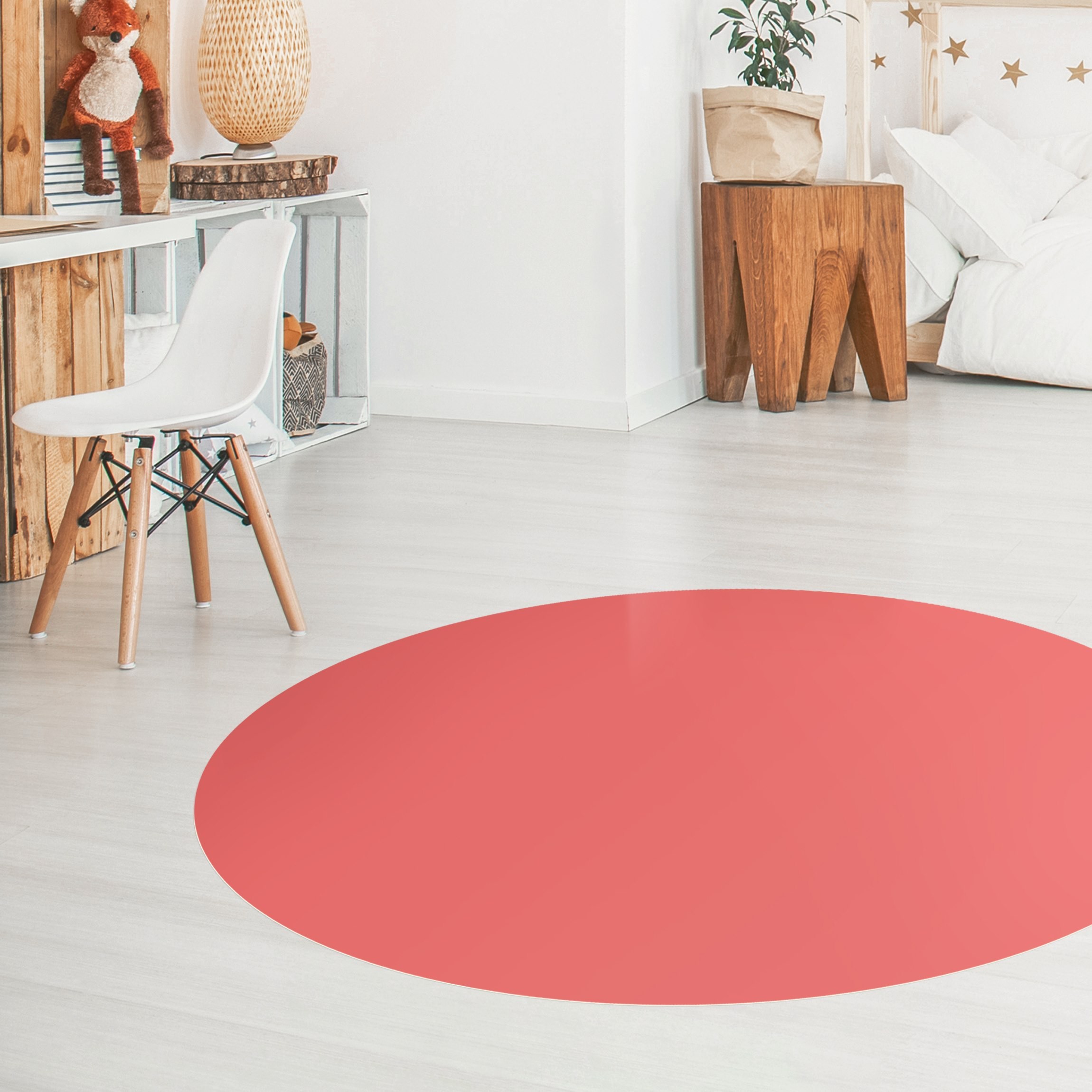 Runder Vinyl-Teppich Vermillion