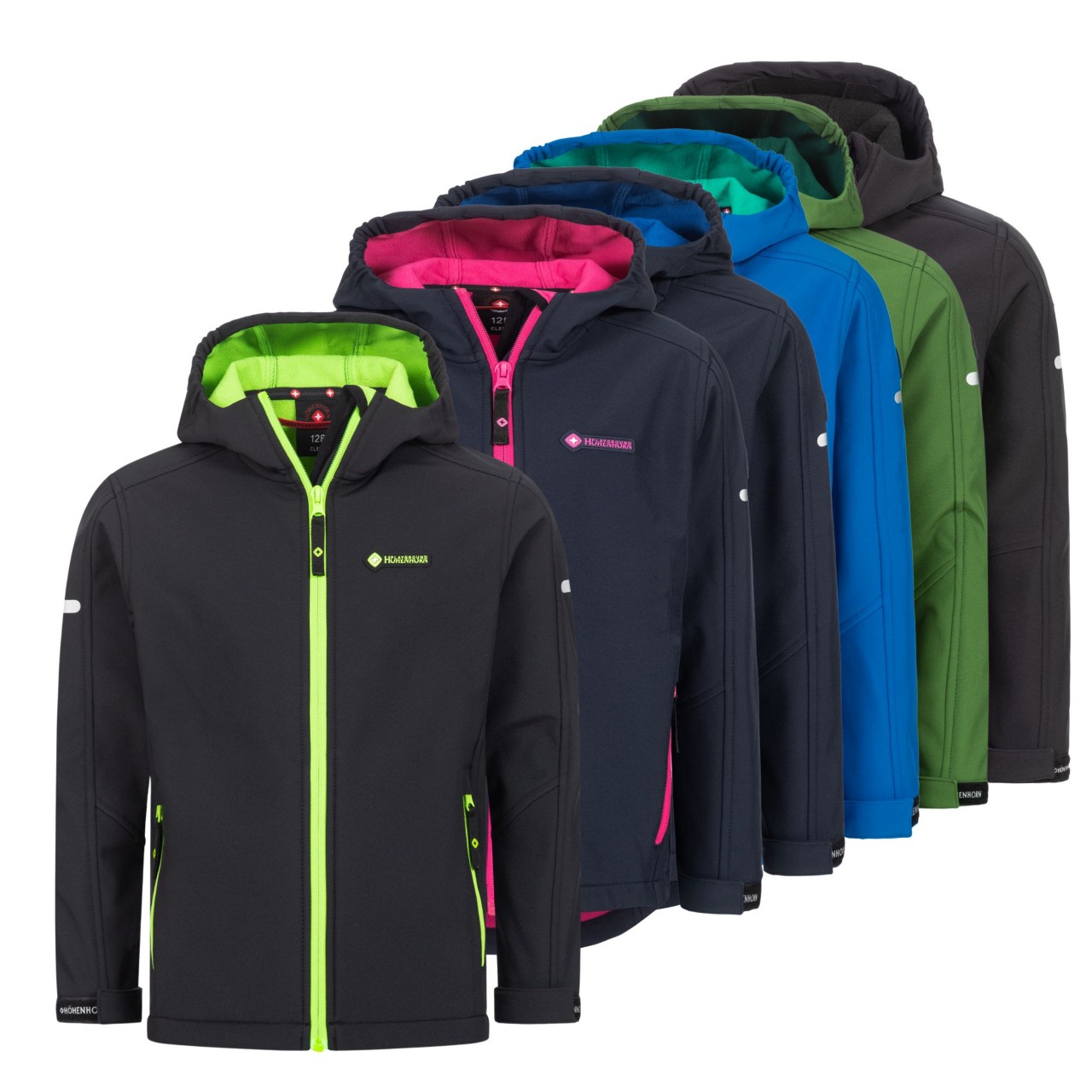 Höhenhorn Cledo Kinder Softshelljacke Kids Jacke Übergangsjacke Outdoor 104 Blau/TÃ¼rkis