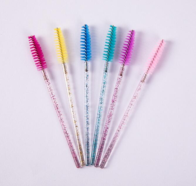 50pcs/lot Wholesale Disposable Eyelash Brushes Lashes Extension Applicator Transparent Eyelashes Brush Mascara Wands Cosmetics Make Up Tool
