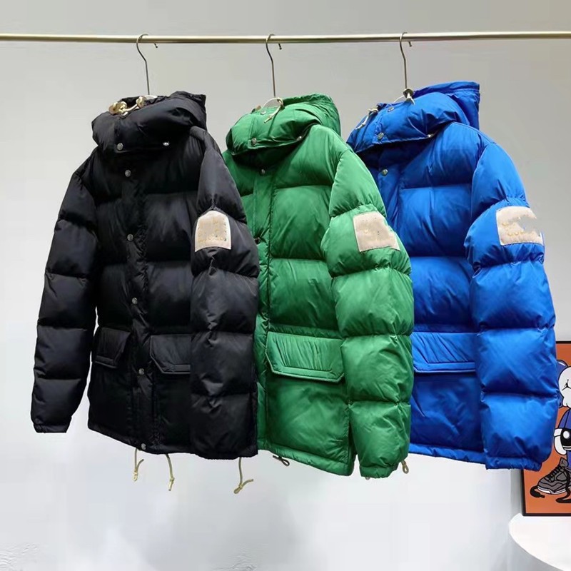 Puffer jacket men winter coat designer mens parka womens down jackets winterjacke hooded outerwear blue green thick coats 2XL plus size unisex ca