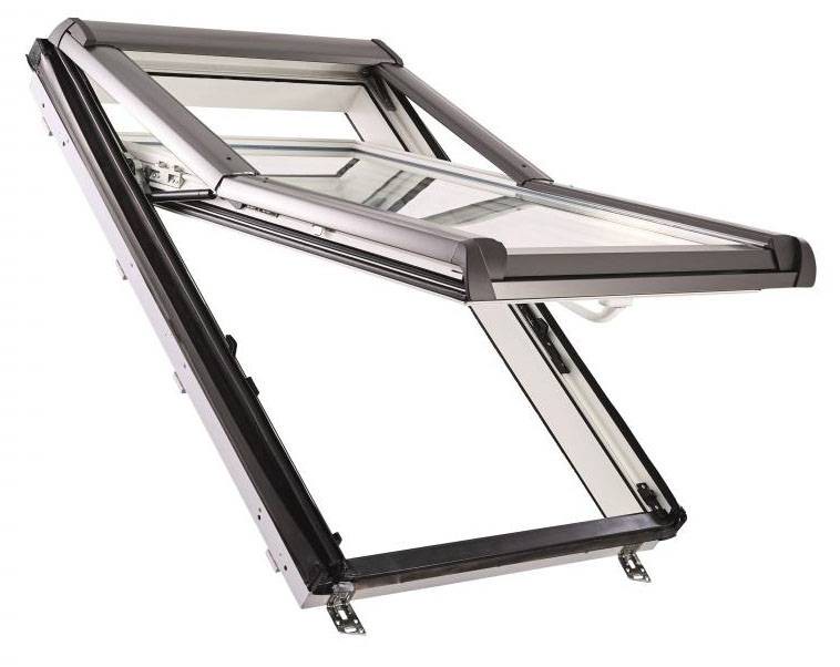 Dachfenster Roto R7  - Die Klapp-Schwing Alternative - Hoch-Schwingfenster mit verbesserter Schwingfunktion, und Eindeckrahmen