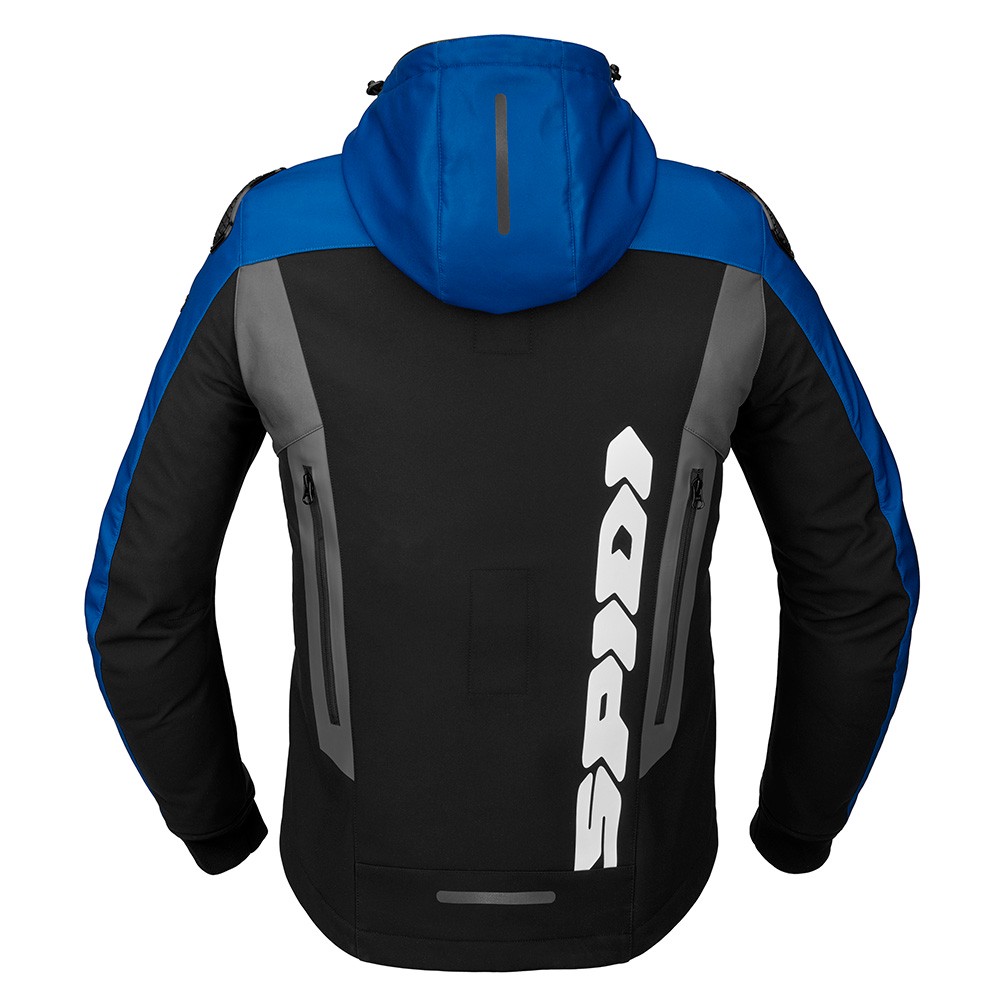Spidi Hoodie Warrior Blau Schwarz Grau Größe 2XL