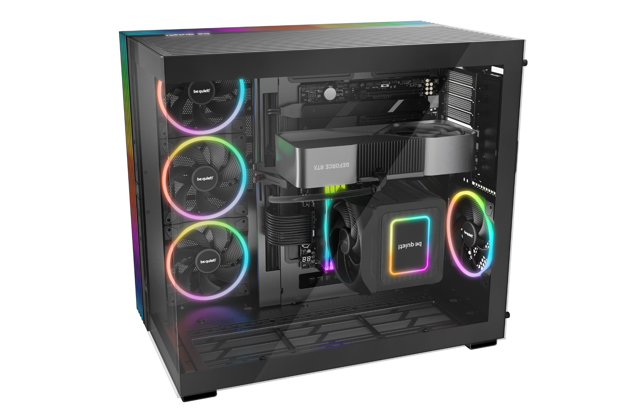 Be quiet! Light Base 900 FX Tempered Glass ARGB Reversible ATX Gaming PC Case - Black - BGW71