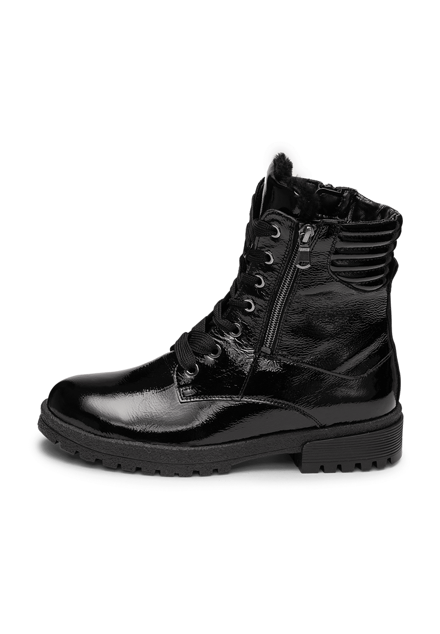 Unübertreffliche Stiefelette Lackleder
