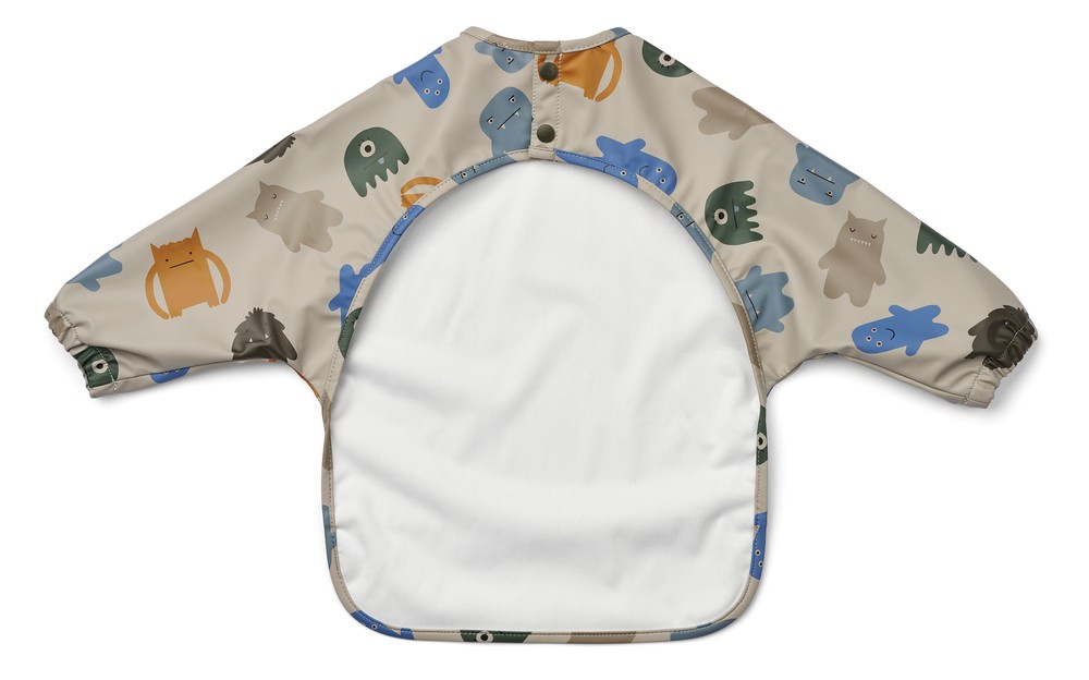 Liewood Merle Lätzchen mit Ärmeln Monsters Blue mix