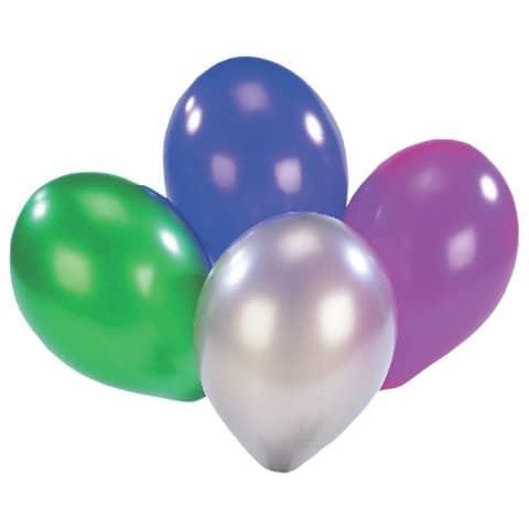8 x Luftballon metallic rund Durchmesser 22.8cm