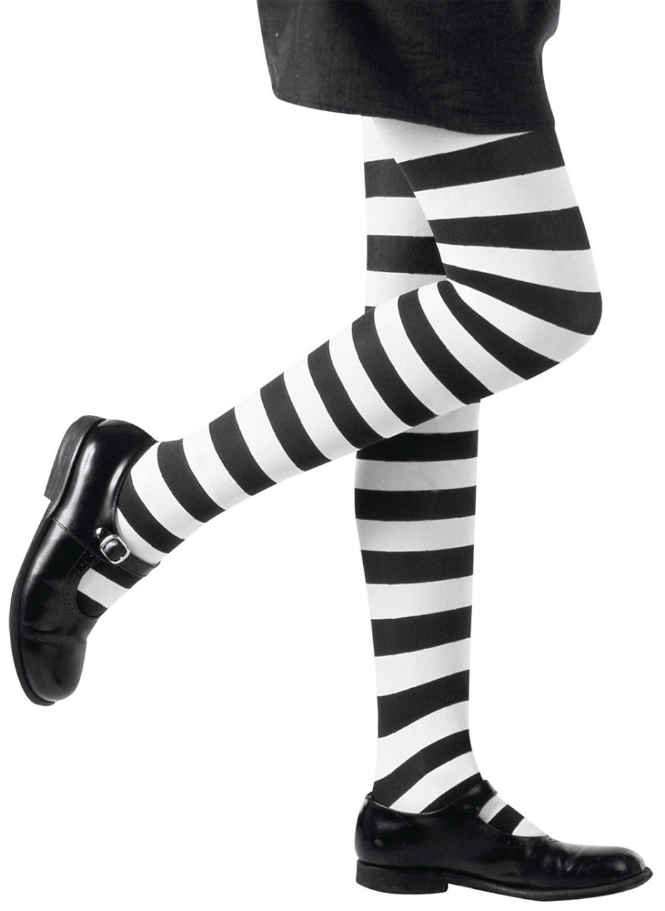 Kinder Strumpfhose Janna weiß-schwarz