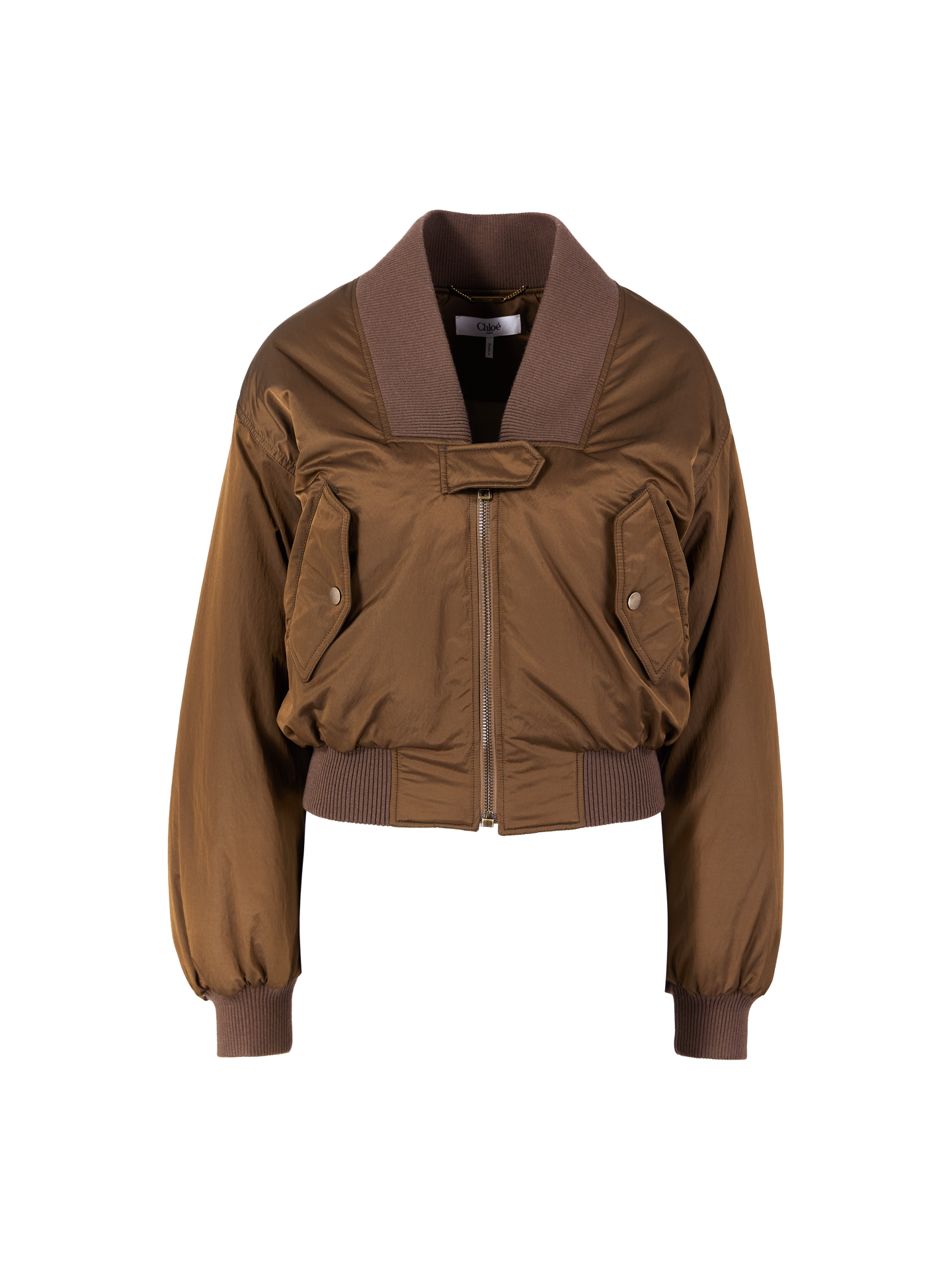 Voluminöse Bomberjacke Braun