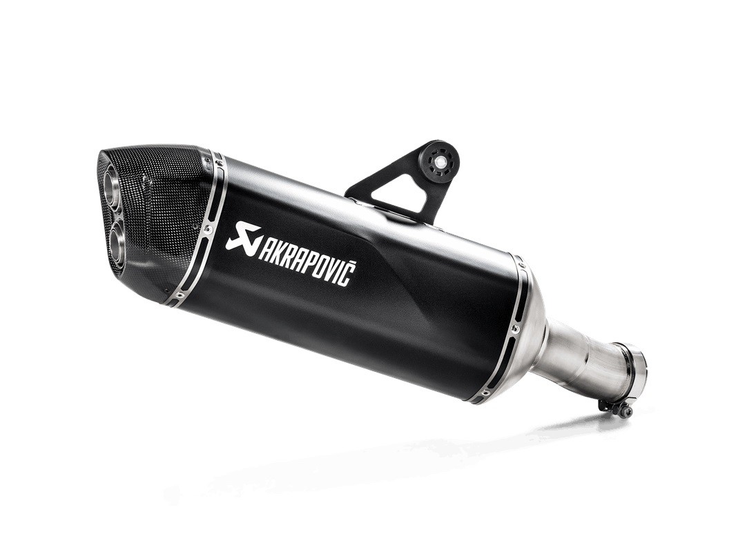 Akrapovic Slip-On Line Titanium bageste lyddæmper, sort-grå