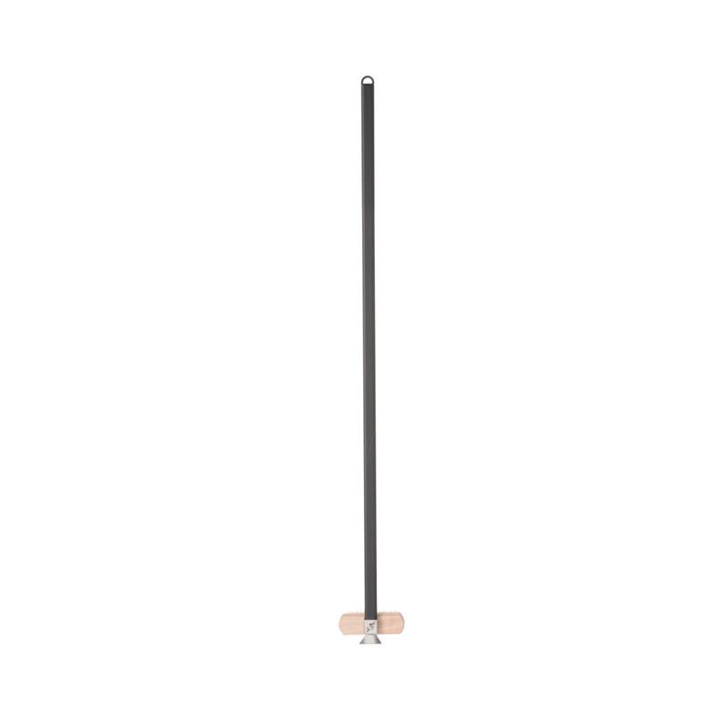 HENDI Reinigungsbürste für Pizzaofen 132 cm Kupferbürste mit Scharber Aluminiumgriff, Gastro Pizzeria Pizzaofenbürste