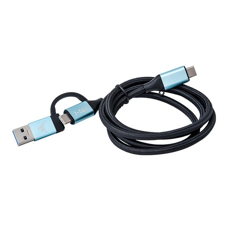 I-TEC USB-C auf USB-C Kabel mit integriertem USB 3.0 Adapter 100cm