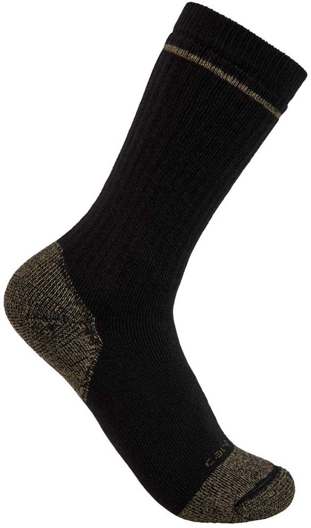 Carhartt Cotton Blend Steel Toe Boot Socken (Pack de 2), noir, taille M L pour Hommes