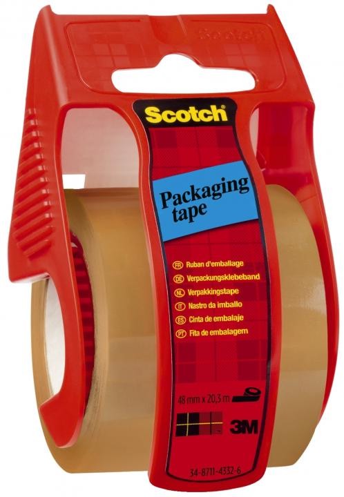 Scotch Paketband mit Abroller 20 m x 50 mm braun