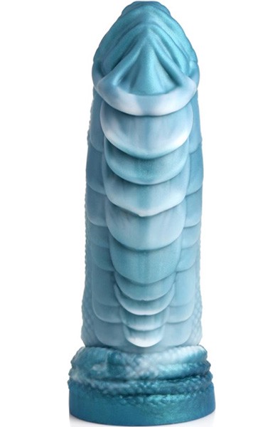 Sea Serpent Scaly Dildo Blue 21 cm