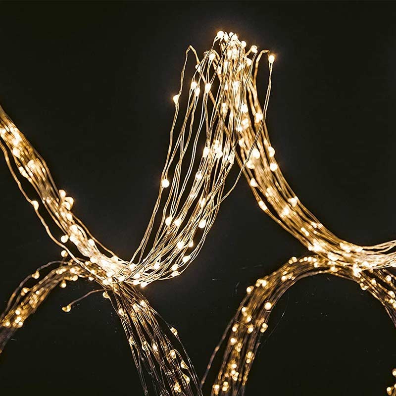 Hellum 192-tlg. LED-Kupferkabel Girlande 12 Stränge