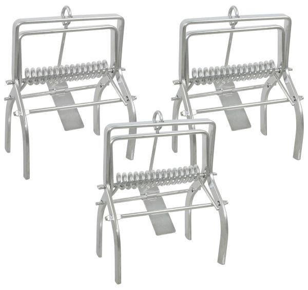 3x VoleX Wühlmaus-Zangenfalle ohne Spanngriff, Mausefalle, Schnappf...