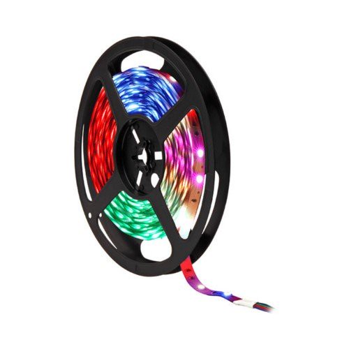 LED Strip / LED Band / LED Streifen 5m 12V DC RGB und warmweiß 70 Watt 2695 Lumen 300 RGBW SMD selbstklebend, kürzbar & dimmbar IP20